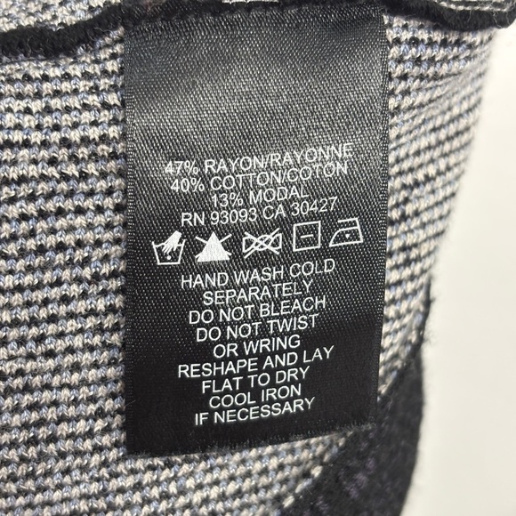 Nic + Zoe Knit Abstract Patterned Sleeveless Dress - Black blue midi - Picture 4 of 6